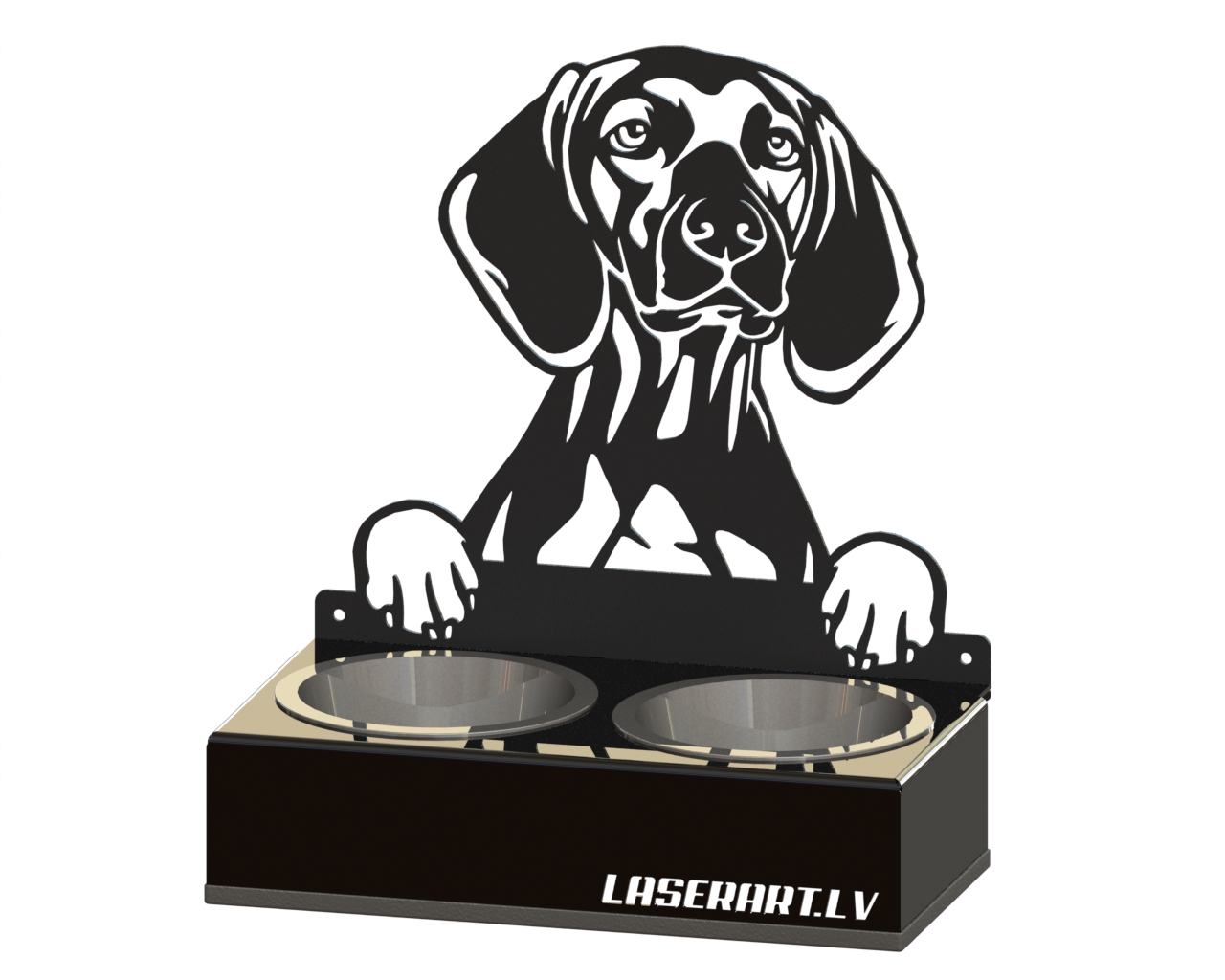2-Bowl Dog Feeder, Vizslas  Dog breed, Raised Feeding Station