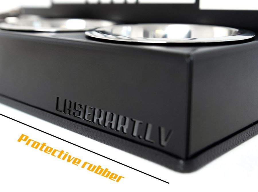 3-Bowl Dog Feeder, Beagle Dog breed, Raised Feeding Station