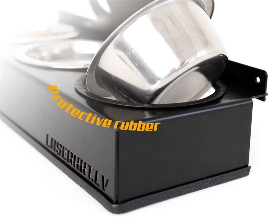 2-Bowl Dog Feeder, Newfoundland  Dog breed, Raised Feeding Station